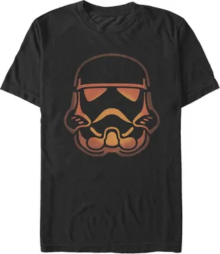 Men's Star Wars Halloween Stormtrooper Pumpkin T-Shirt - Black - Medium