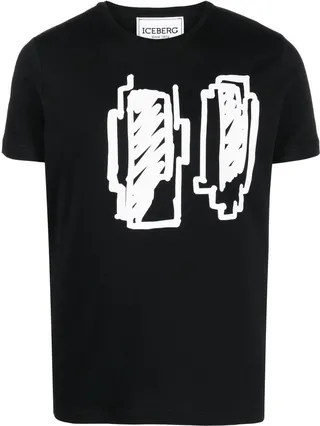 graphic-print detail T-shirt