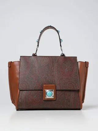 Etro paisley fabric and leather bag