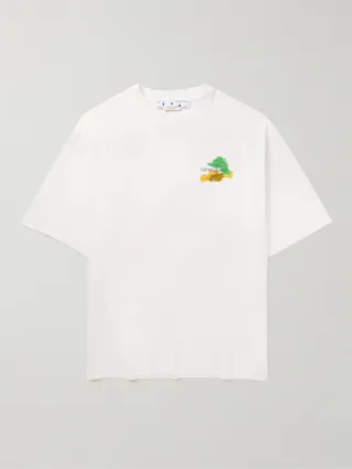 Brush Logo-Print Cotton-Jersey T-Shirt