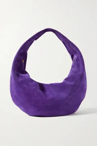 Khaite - Olivia Medium Suede Shoulder Bag - Purple