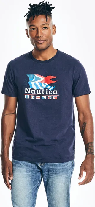 Sustainably Crafted Heritage Flag Graphic T-Shirt