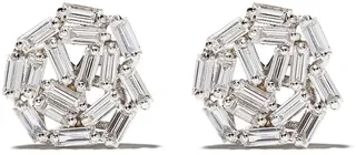 18kt white gold Fireworks Circle diamond studs