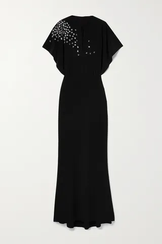 Norma Kamali - Obie Studded Stretch-jersey Gown - Black