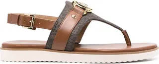 Logo-Plaque Monogram Thong Sandals