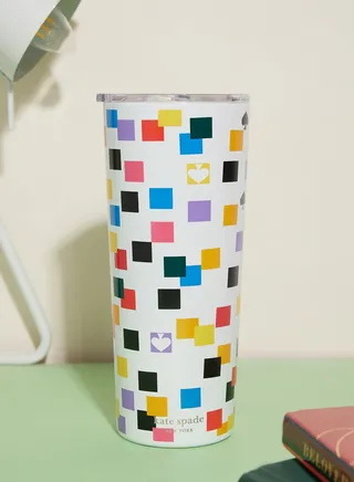 Stainless Steel Thermal Mug 24Oz, Scattered Checks