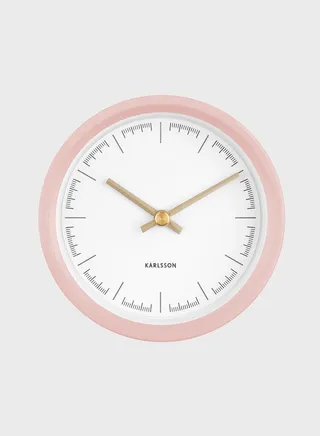 Pink Rubberized Wall Clock