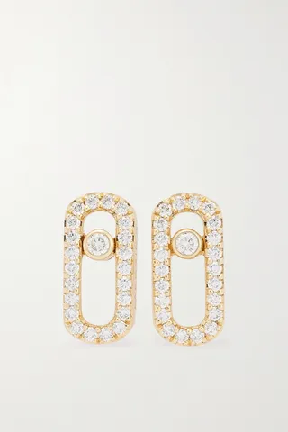 Messika - Move Uno 18-karat Gold Diamond Earrings - One size