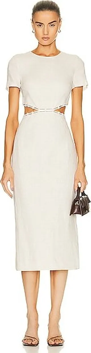 Staud Matteo Dress in Beige