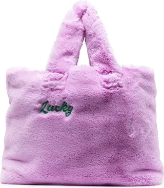 faux-fur Lucky tote bag