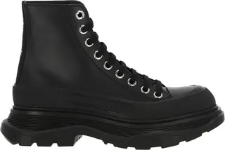 Alexander McQueen Logo Detailed Lace-Up Boots