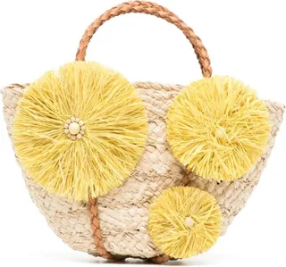 Floral-Appliqué Tote Bag