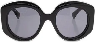 Gucci Eyewear Logo-Plaque Round-Frame Sunglasses