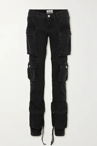 The Attico - Essie Low-rise Tapered Jeans - Black