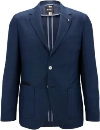 Regular-fit jacket in virgin-wool serge