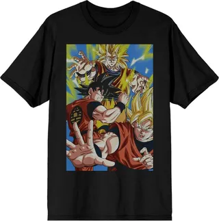 DBZ-RB Confetti Men’s Black Crew Neck Tee - XXL