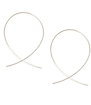 Large Upside Down Hoop Earrings