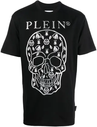 logo-print detail T-shirt
