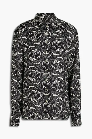Soko paisley-print satin-jacquard shirt