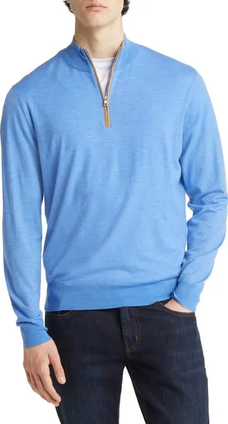 Crown Crafted Excursionist Flex Quarter Zip Wool Blend Pullover