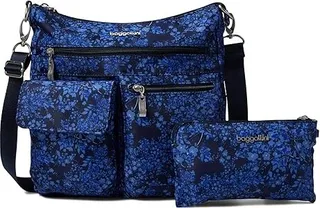 Baggallini Modern Everywhere Slim Crossbody (Ink Hydrangea) Cross Body Handbags
