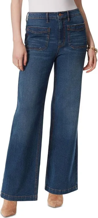 Jessica Simpson Women's Plus Size Tease High Rise Wide Leg Jean
