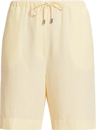 Pressed-Crease Drawstring Shorts
