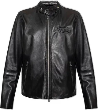 Diesel Zip-Up Leather Jacket