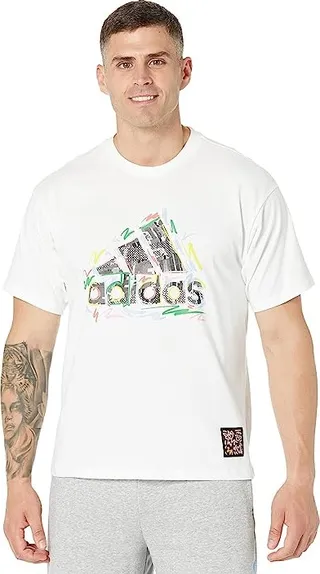 adidas Pride Short Sleeve Tee (White) Men's Clothing