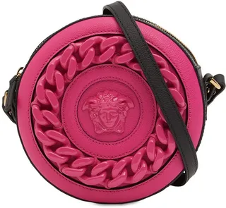 Medusa leather & chain shoulder bag