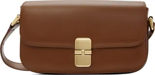 A.P.C. Brown Grace Baguette Bag