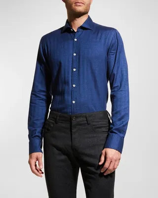Men's Chevron Woven Sport Shirt