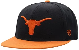 Men's Top of the World Black and Texas Orange Texas Longhorns Team Color Two-Tone Fitted Hat