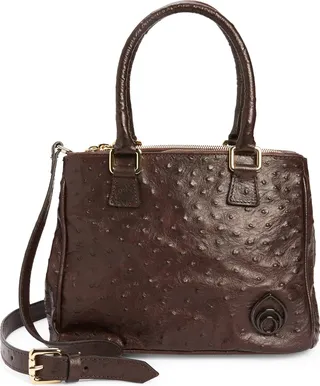 Palila Faux Ostrich Leather Shoulder Bag