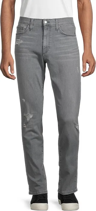 Distressed Tapered Slim-Fit Jeans