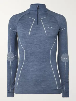 Stretch Tech Merino Wool-Blend Half-Zip Top