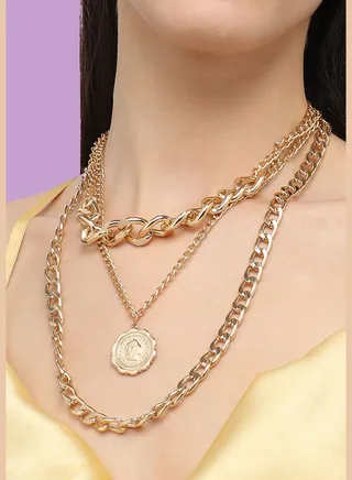 Gold Plated Designer Stone Casual Necklace For Women