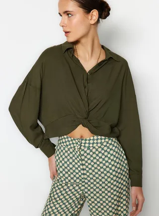 Puff Sleeve Button Down Shirt