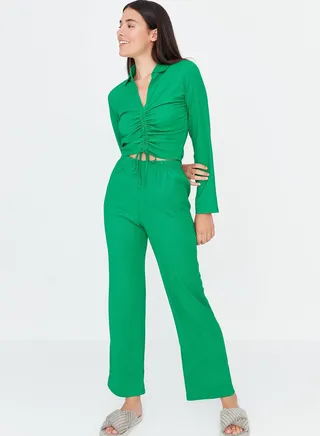 Ruched Top & Pyjama Set