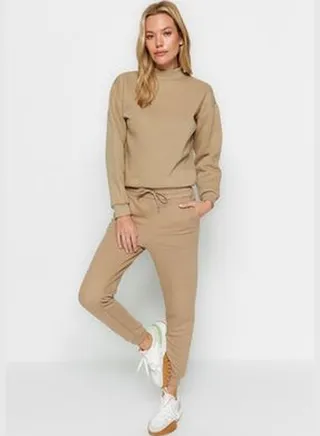 Mink Basic Jogger Thick Normal Waist Knitted Sweatpants TWOAW24EA00028.