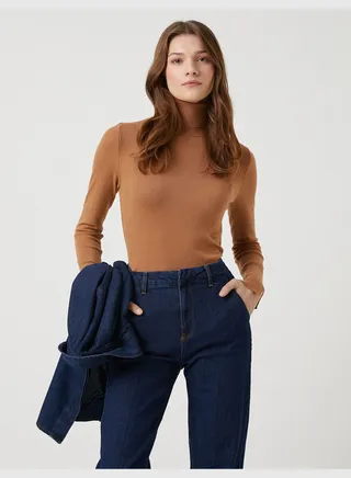 Ribbed Turtleneck Sweater