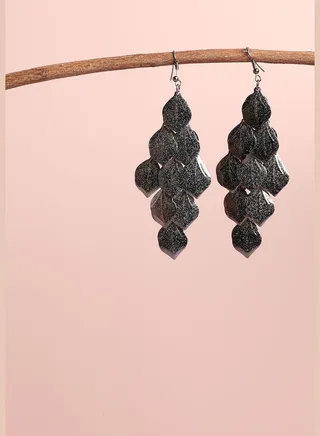 Silver Plated Designer Drop Earring