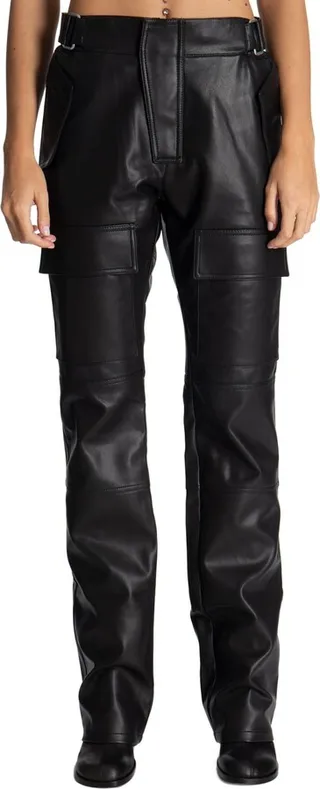 Vegan Leather Moto Trousers