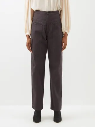 Philna Cotton-gabardine Straight-leg Trousers