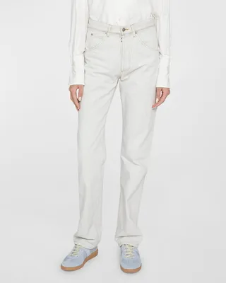 5-Pocket Straight-Leg Denim Pants