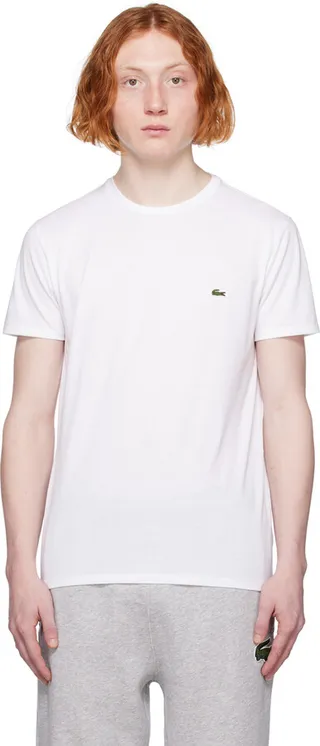 Lacoste White Crewneck T-Shirt