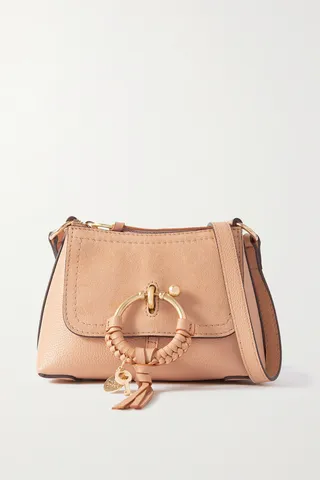 See By Chloé - Joan Mini Textured-leather And Suede Shoulder Bag - Brown