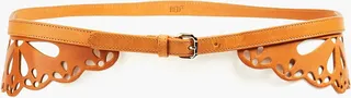 Laser-cut leather belt