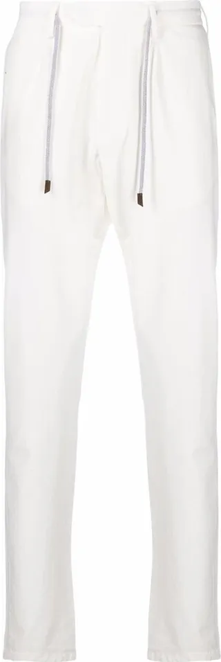 Drawstring Straight-Leg Trousers