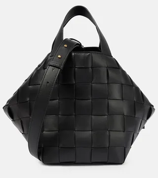 Cassette Bowling leather tote bag